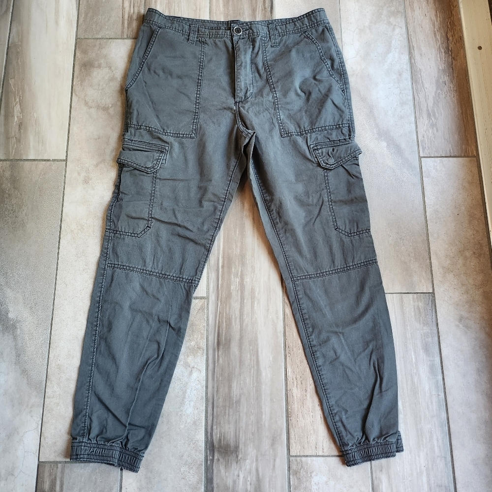 Men's Aeropostale Joggers Dark Green Cargo Pants Size 32